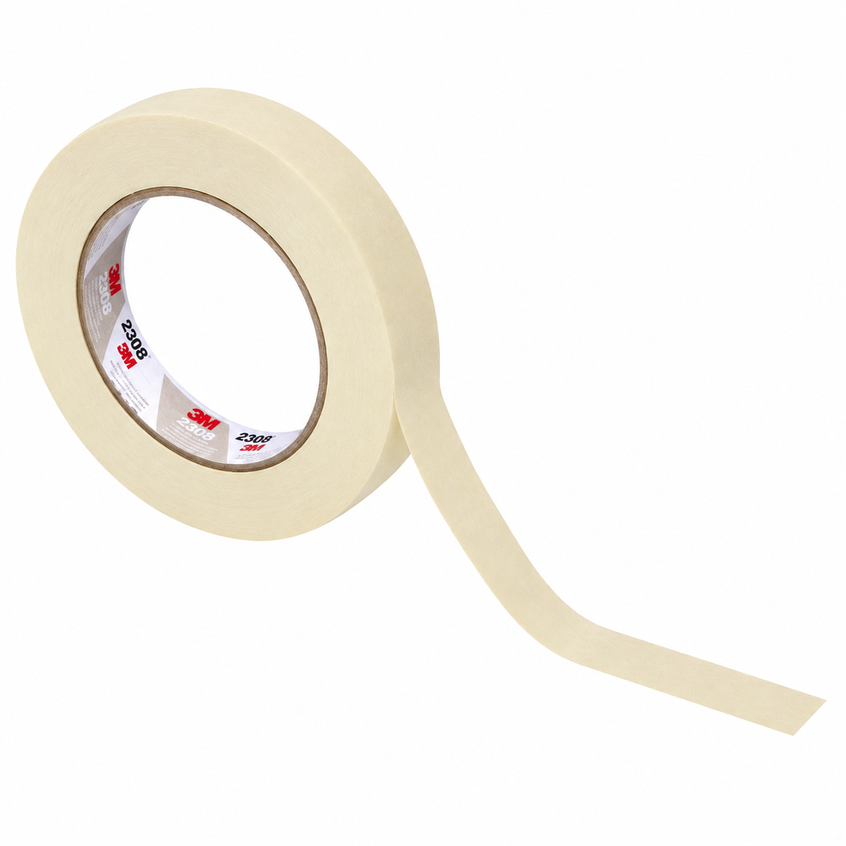 3M 06545 Automotive Masking Tape – 3/4 in × 180 ft (18 mm × 55 m), Natural, 2308