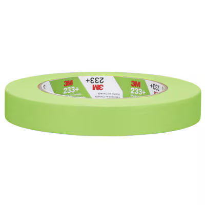 3M™ Performance Green Masking Tape 233+, 3/4" (18 mm x 55 m), 48/Case, 3M.26334