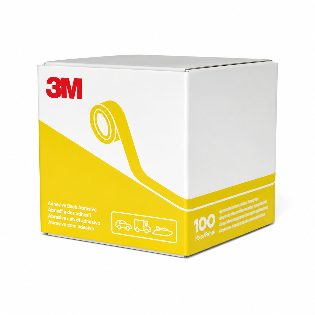 3M 06654 Yellow Automotive Masking Tape – 1-1/2 in × 180 ft (36 mm × 55 m)