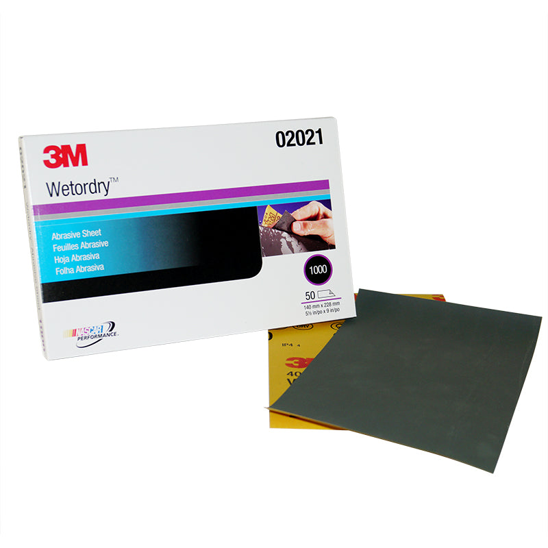 Wet or Dry Abrasive Sheet 401Q, 1000 Grit, 5 1/2 in x 9 in , 50 Sheets