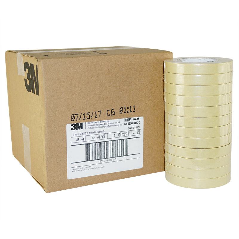 Automotive Masking Tape 2308, 06545, 18 mm x 55 m, 48/Case