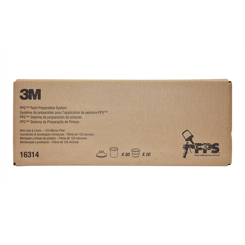 PPS Lid & Liner Kit, Mini 6 fl oz (180 ml), 125 Micron Full Diameter Filter, 50 Lids & Liners/Kit, 1 Kit/Case