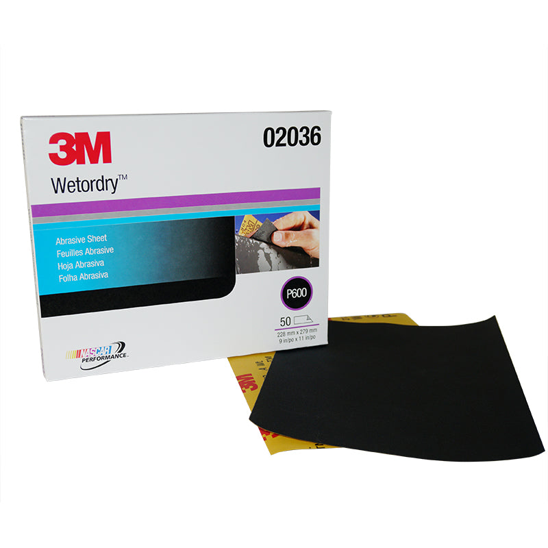 Wetordry Abrasive Sheet 213Q, P600, 9 in x 11 in , 50 Sheets/Carton