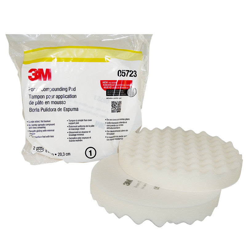 Foam Compounding Pad, 8 in (203.2 mm), 2 Pads/Bag