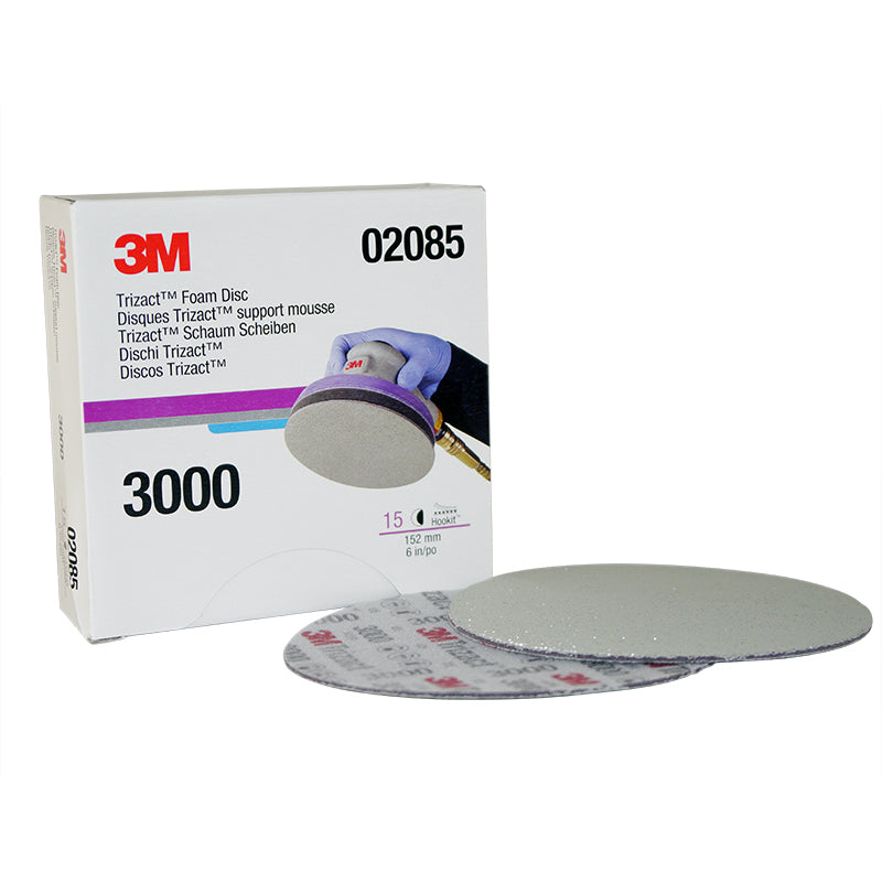 3M™ Trizact™ Hookit™ Foam Abrasive Disc 443SA 3000, 02085, 6 in (152 mm), 3000, 15 Discs/Carton