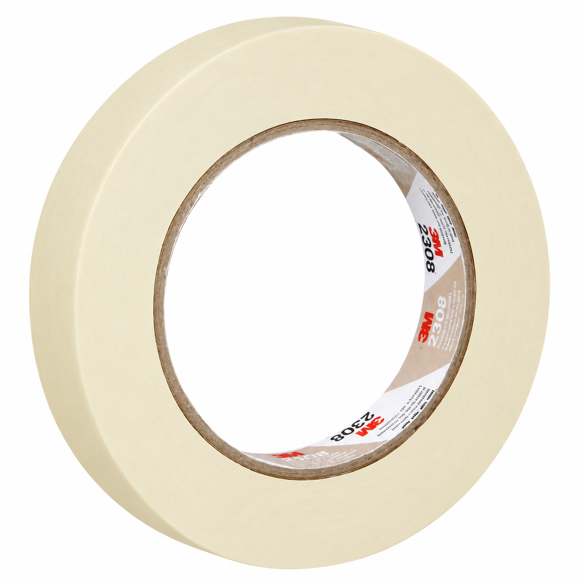 3M 06545 Automotive Masking Tape – 3/4 in × 180 ft (18 mm × 55 m), Natural, 2308