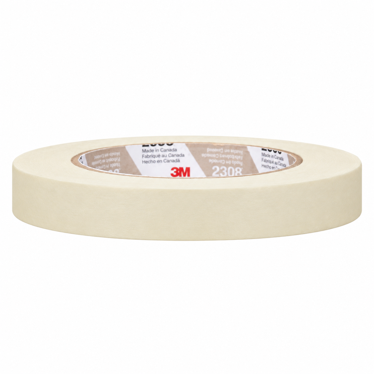 3M 06545 Automotive Masking Tape – 3/4 in × 180 ft (18 mm × 55 m), Natural, 2308