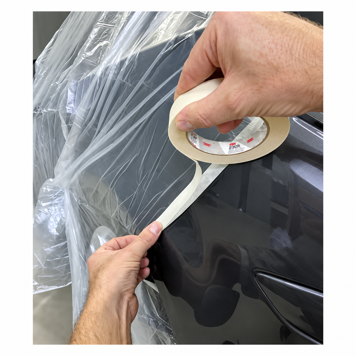 3M 06545 Automotive Masking Tape – 3/4 in × 180 ft (18 mm × 55 m), Natural, 2308