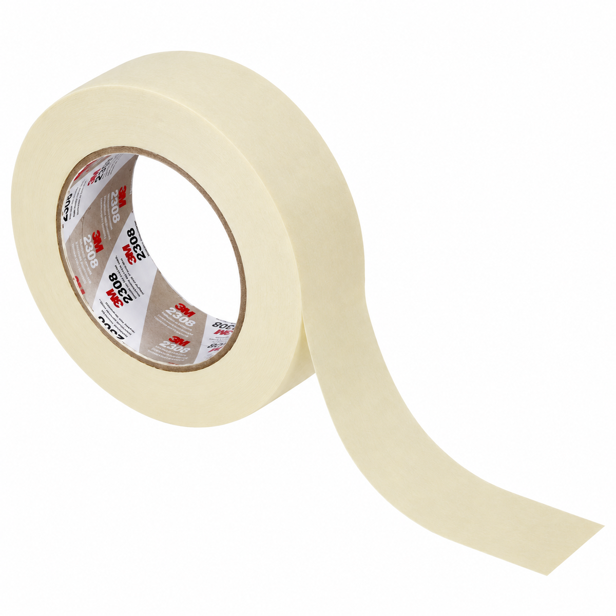 3M 06547 Automotive Masking Tape – 1-1/2 in × 180 ft (36 mm × 55 m), Natural, 2308