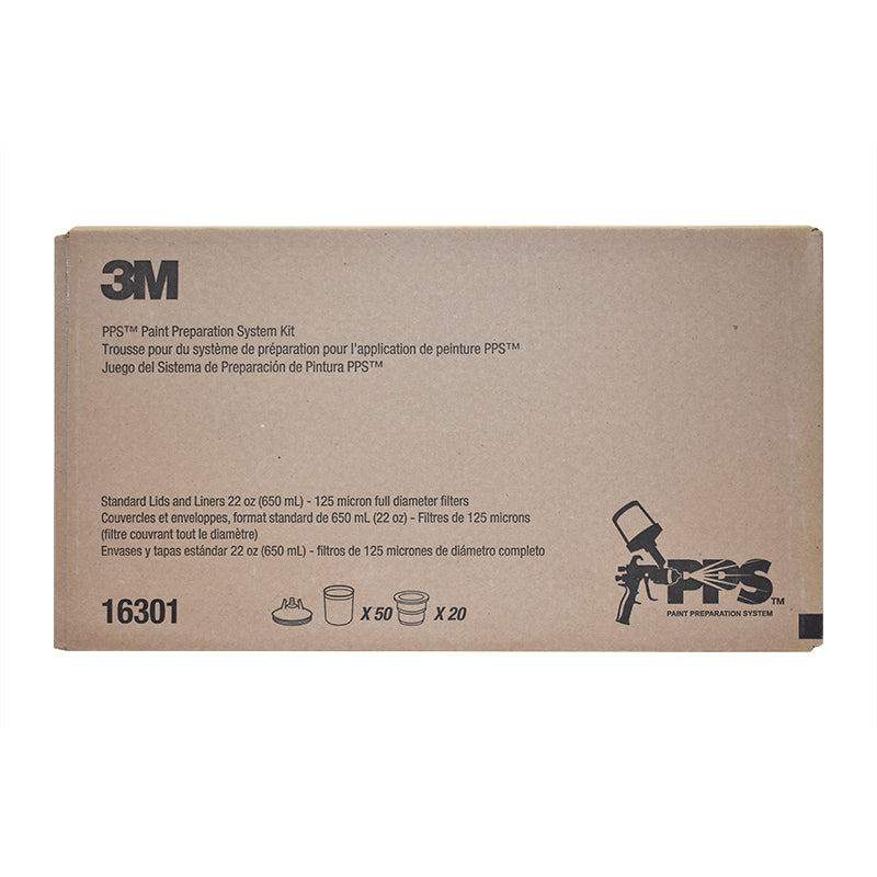 PPS Lid & Liner Kit, Standard 22 fl. oz (650 mL), 125 Micron Full Diameter Filter, 50 Lids & Liners/Kit, 1 Kit/Case