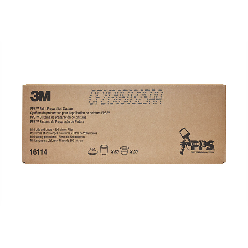 PPS Lid & Liner Kit, Mini 6 fl oz (177 ml), 200 Micron Full Diameter Filter, 50 Lids & Liners /Kit, 1 Kit/Case